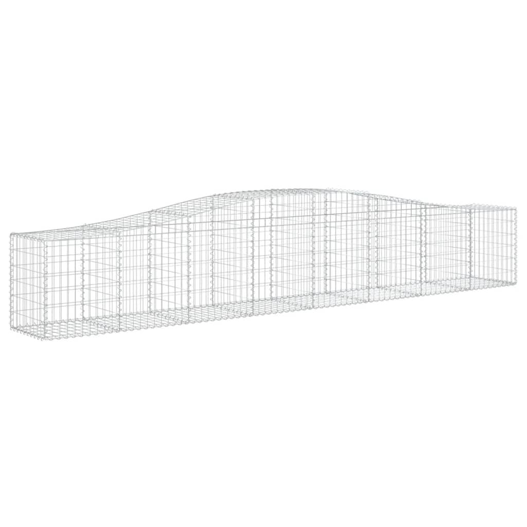 vidaXL Συρματοκιβώτια Τοξωτά 2 τεμ. 400x50x60/80 εκ. Γαλβαν. Ατσάλι