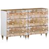 vidaXL Sideboards 2 &tau;&epsilon;&mu;ά&chi;&iota;&alpha; 60x33,5x75 cm &mu;&alpha;&sigma;ί&phi; &xi;ύ&lambda;&omicron; Mango