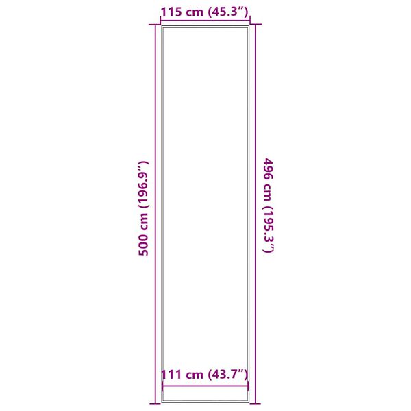 vidaXL Πατάκι Εισόδου Μπλε 115 x 500 εκ.