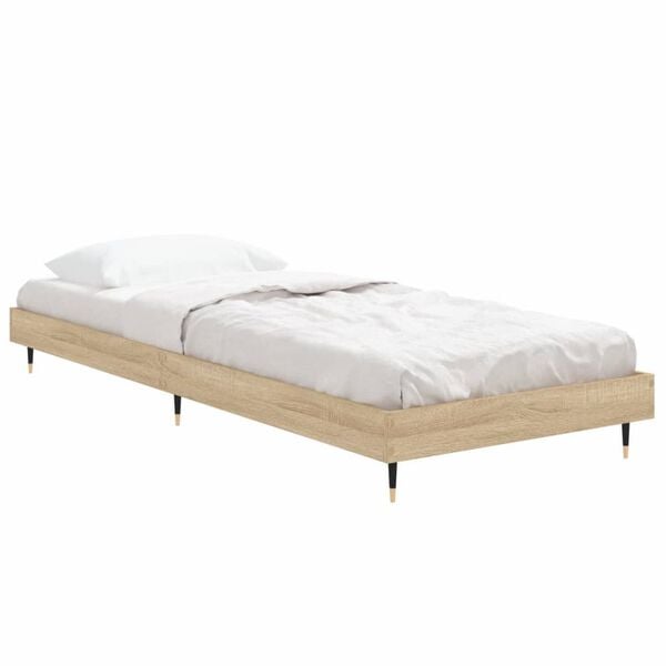 vidaXL Πλαίσιο Κρεβατιού Χωρ. Στρώμα Sonoma Δρυς 75x190εκ Επεξ. Ξύλο