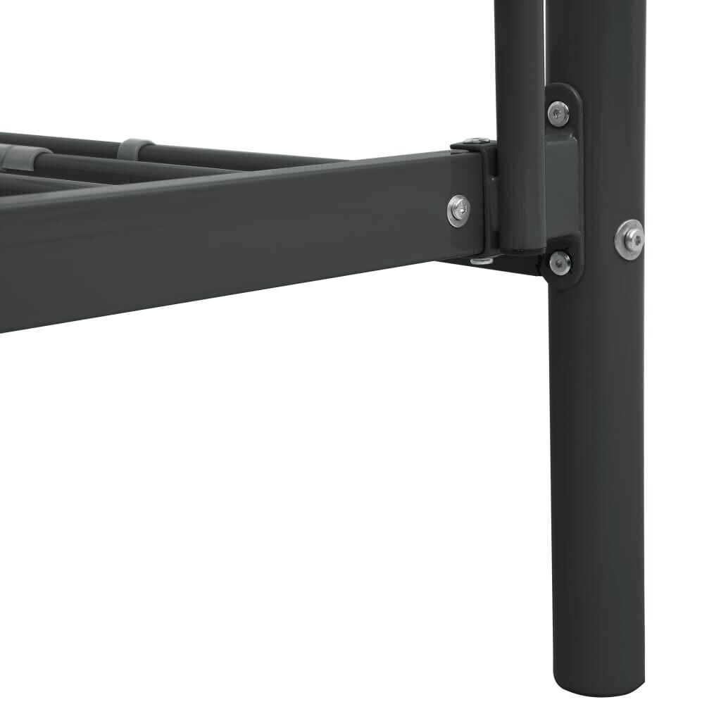 vidaXL Πλαίσιο Κουκέτας Μαύρο 140x200 εκ. / 90x200 εκ. Μεταλλικό