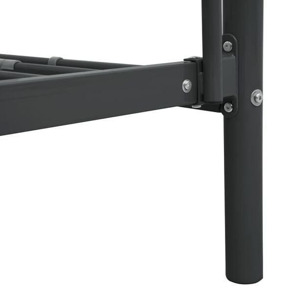 vidaXL Πλαίσιο Κουκέτας Μαύρο 140x200 εκ. / 90x200 εκ. Μεταλλικό