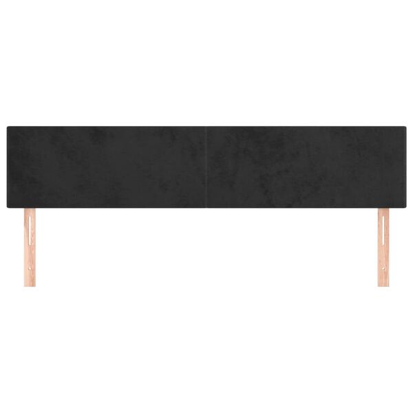 vidaXL Κεφαλάρια Κρεβατιού 2 τεμ. Μαύρο 100x5x78/88 εκ. Βελούδινο