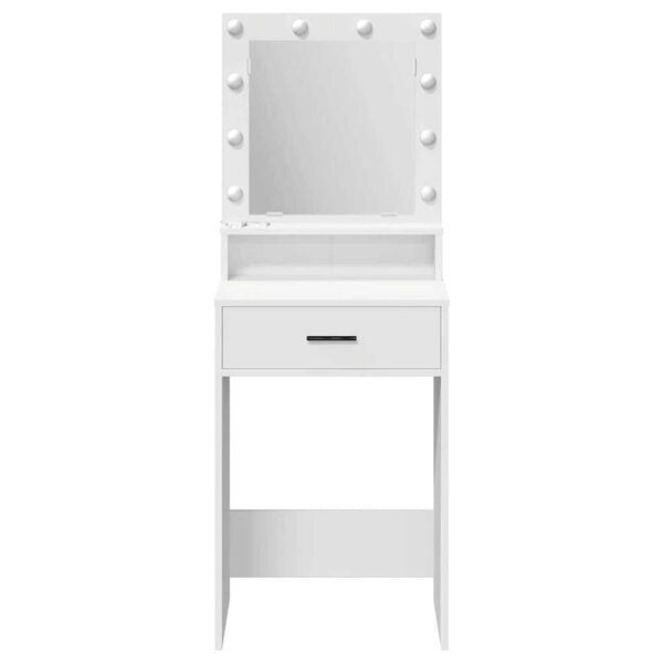 vidaXL Κομοδίνο με συρτάρι Λευκό 50 x 41 x 135 εκ Επεξεργασμένο ξύλο