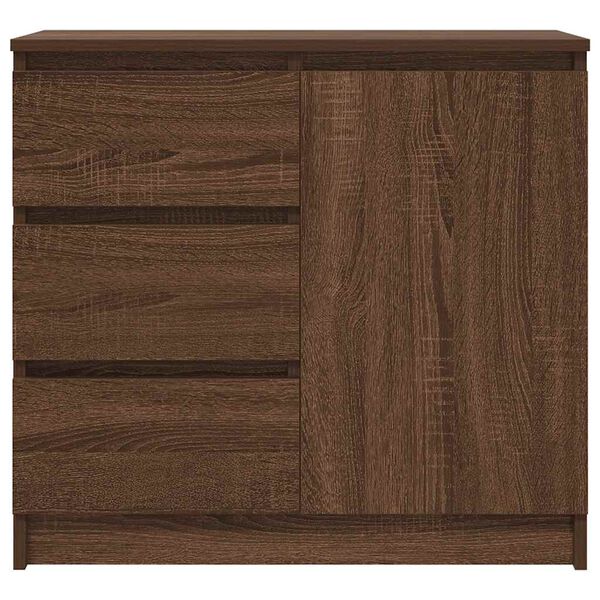 vidaXL Συρταριέρα με Συρτάρια καφέ δρυς 71x35x65 εκ. Επεξ. Ξύλο