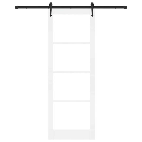 vidaXL Ολισθητή Πόρτα Λευκό 83 x 232 εκ. Ξύλο και μέταλλο