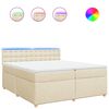 vidaXL &Kappa;&rho;&epsilon;&beta;ά&tau;&iota; Boxspring &mu;&epsilon; &Sigma;&tau;&rho;ώ&mu;&alpha; &Kappa;&rho;&epsilon;&mu; 200x200 &epsilon;&kappa;. &Upsilon;&phi;&alpha;&sigma;&mu;ά&tau;&iota;&nu;&omicron;