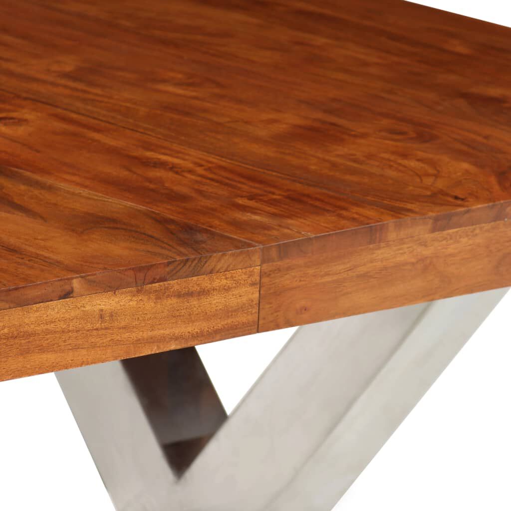 vidaXL Τραπεζαρία 180 x 90 x 76 εκ. Μασίφ Ξύλο