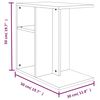 vidaXL Βοηθητικό Τραπέζι Γκρι Sonoma 50x30x50 εκ. Επεξεργασμένο Ξύλο