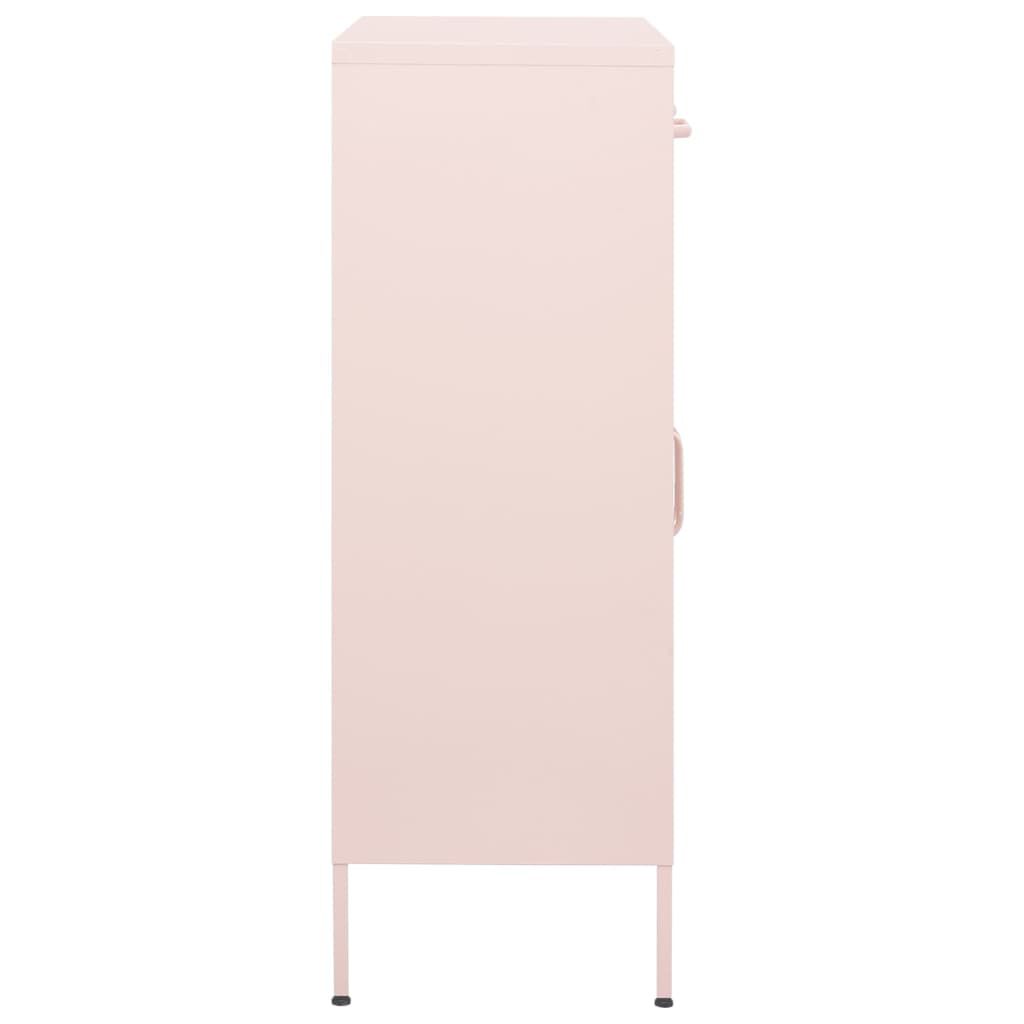 vidaXL Ντουλάπι Αποθήκευσης Ροζ 80 x 35 x 101,5 εκ. Ατσάλινο