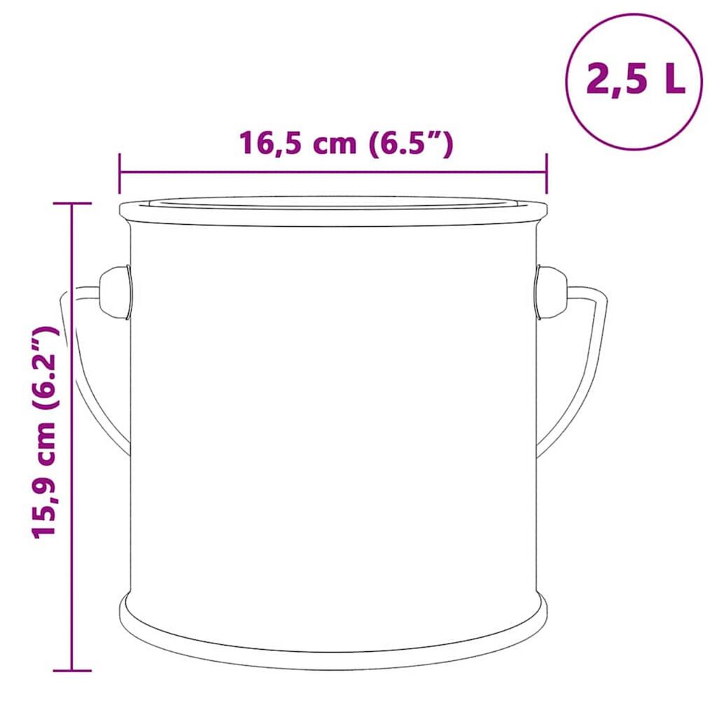vidaXL Βαφή τοίχου Μαύρο 16.5 x 16.5 x 15.9 εκ.