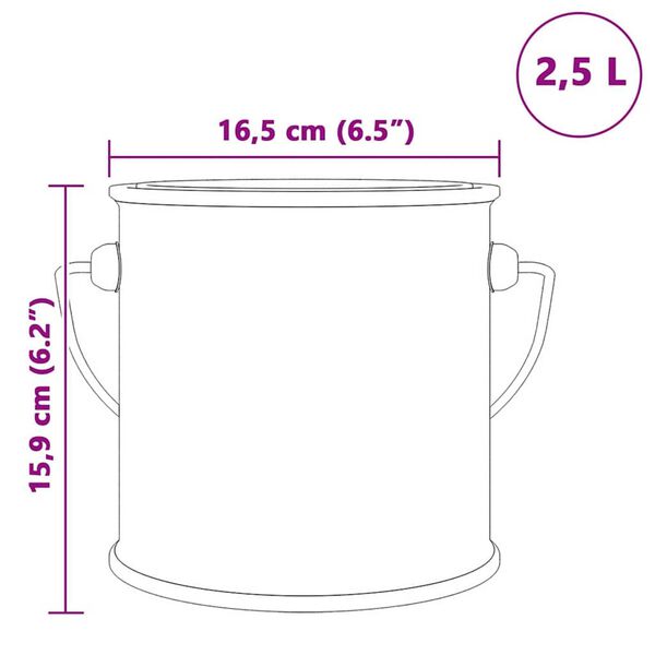 vidaXL Βαφή τοίχου Μαύρο 16.5 x 16.5 x 15.9 εκ.