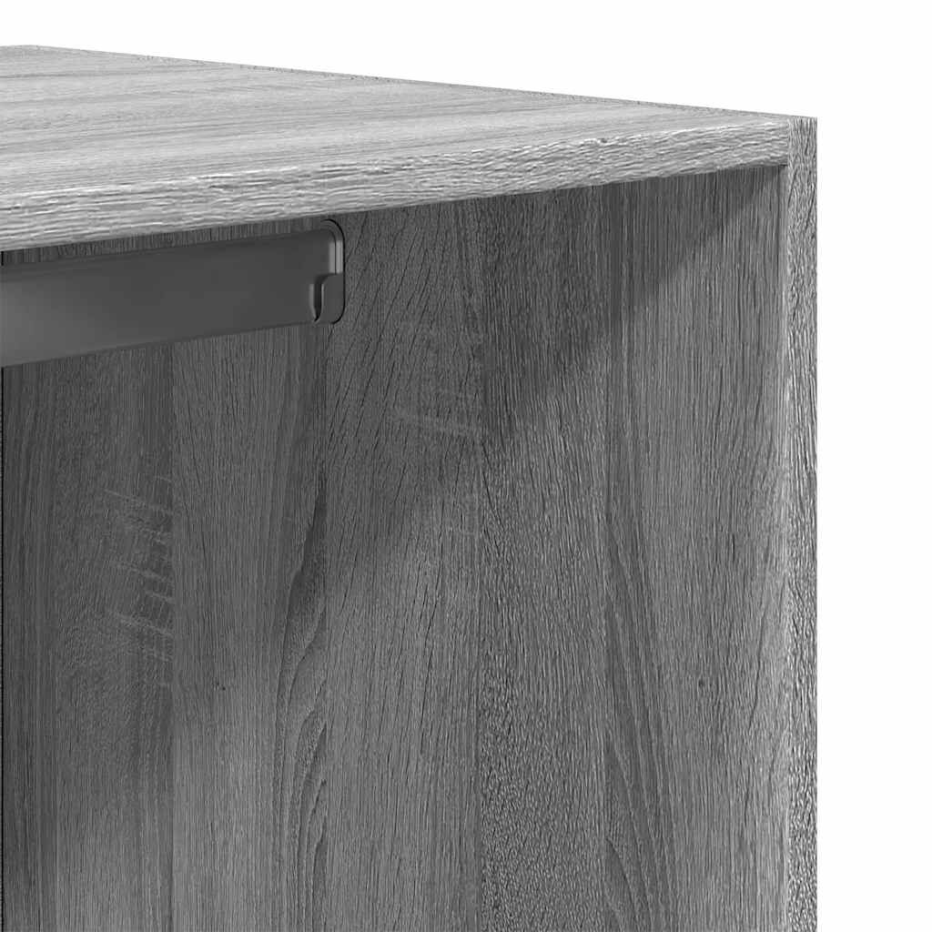 vidaXL Ντουλάπα Γκρι Sonoma 80x50x200 εκ. από Επεξεργασμένο Ξύλο