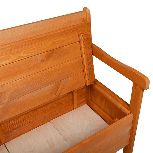 vidaXL Εξωτερικός πάγκος Καφέ 119 x 76 x 44εκ. Μασίφ ξύλο πεύκου