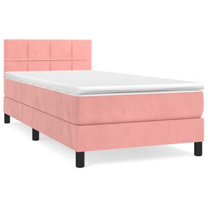 vidaXL &Kappa;&rho;&epsilon;&beta;ά&tau;&iota; Boxspring &mu;&epsilon; &Sigma;&tau;&rho;ώ&mu;&alpha; &Rho;&omicron;&zeta; 100x200 &epsilon;&kappa;. &Beta;&epsilon;&lambda;&omicron;ύ&delta;&iota;&nu;&omicron;