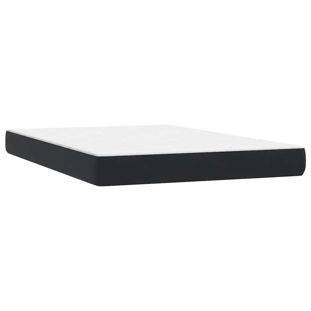 vidaXL Κρεβάτι Boxspring με Στρώμα Μαύρο 1140x210 εκ. Βελούδινο