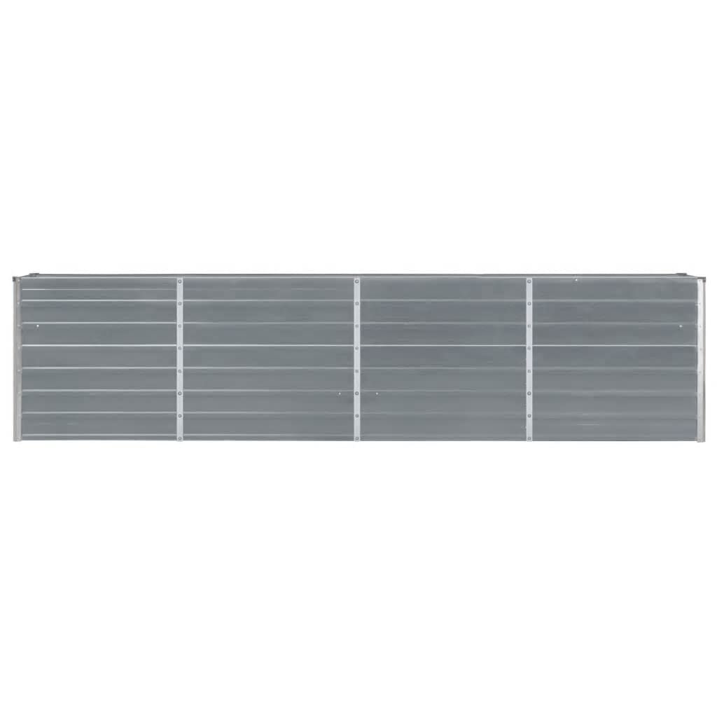 vidaXL Ζαρντινιέρα Ψηλή Γκρι 320 x 40 x 77 εκ. Γαλβανισμένος Χάλυβας