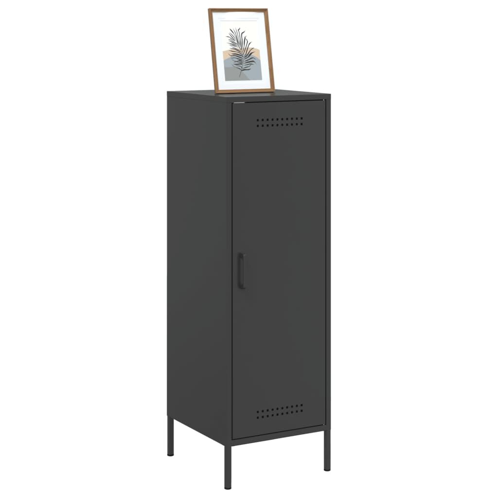 vidaXL Ντουλάπι Μαύρο 36x39x113 εκ. από Ατσάλι