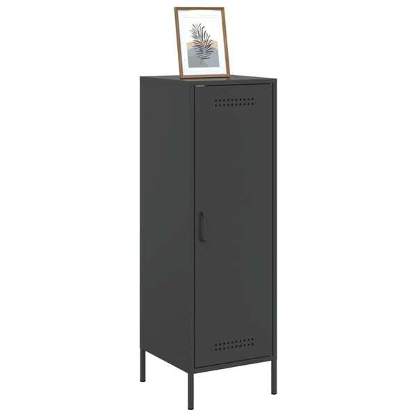 vidaXL Ντουλάπι Μαύρο 36x39x113 εκ. από Ατσάλι