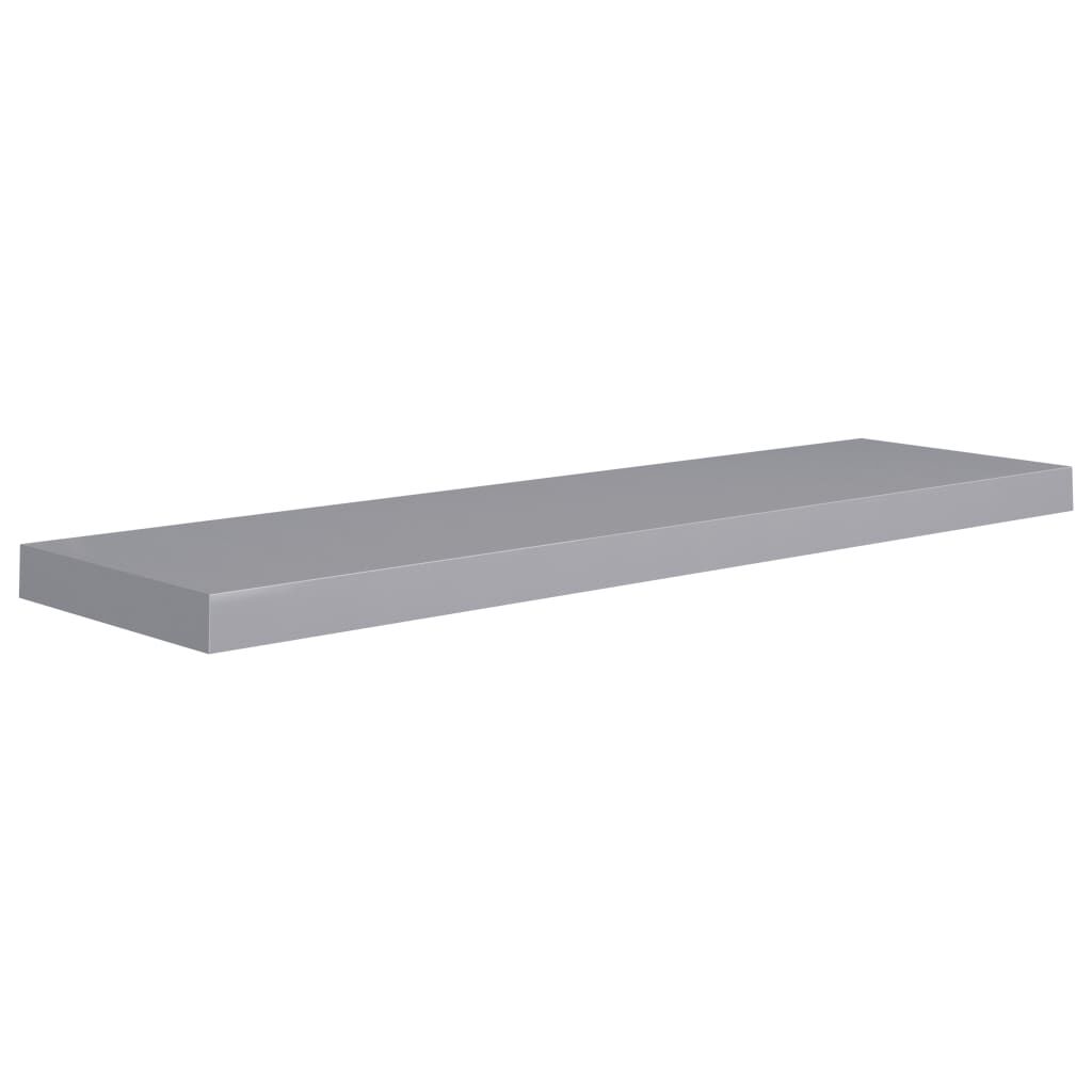 vidaXL Ράφια Τοίχου 2 τεμ. Γκρι 90x23,5x3,8 εκ. MDF