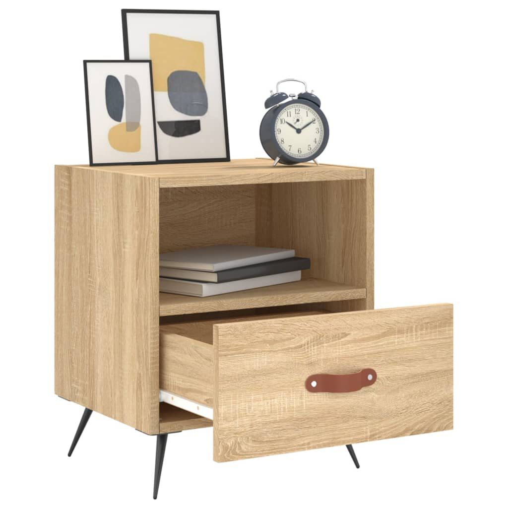vidaXL Κομοδίνα 2 τεμ. Sonoma Δρυς 40 x 35 x 47,5 εκ. Επεξεργ. Ξύλο