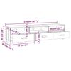 vidaXL Έπιπλο Τηλεόρασης HAMAR Αν. Γκρι 158x40x40εκ. Μασίφ Ξύλο Πεύκου
