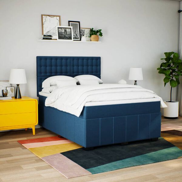 vidaXL &Kappa;&rho;&epsilon;&beta;ά&tau;&iota; Boxspring &mu;&epsilon; &Sigma;&tau;&rho;ώ&mu;&alpha; &Mu;&pi;&lambda;&epsilon; 140x200 &epsilon;&kappa;. &Upsilon;&phi;&alpha;&sigma;&mu;ά&tau;&iota;&nu;&omicron;