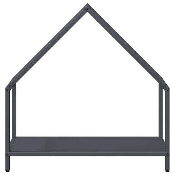 vidaXL Ράφι για καυσόξυλα Ανθρακί 60x25x60 cm Ατσάλι ψυχρής έλασης