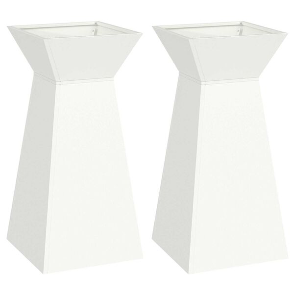 vidaXL Στήριξη Φυτών Λευκή Πλαστικό 35 x 35 x 73 cm Διακοσμητικά Ένθετα