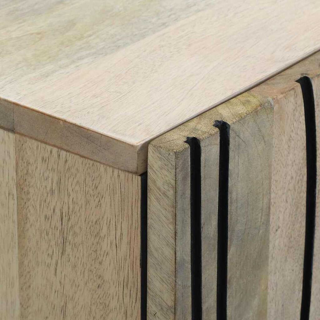 vidaXL Πλαϊνό γραφείο Λευκό 60 x 33.5 x 75 εκ. Μασίφ ξύλο μάνγκο