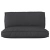 vidaXL Σετ Μαξιλαριών Πάγου 2 pcs Μαύρο 120 x 80 x 12 cm Ύφασμα Oxford