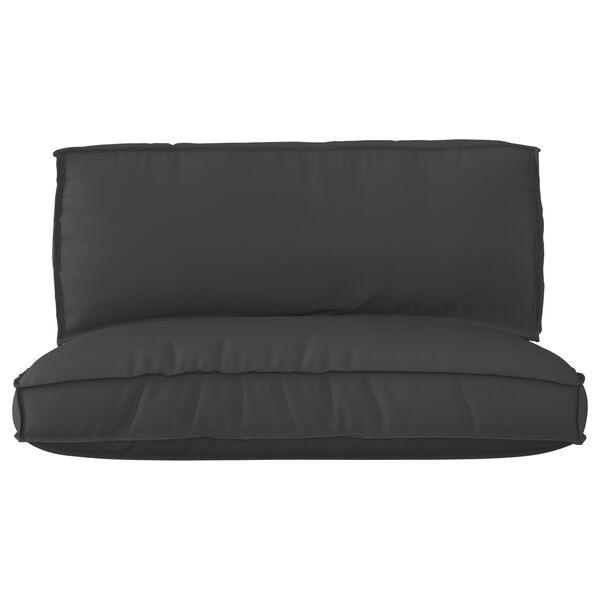 vidaXL Σετ Μαξιλαριών Πάγου 2 pcs Μαύρο 120 x 80 x 12 cm Ύφασμα Oxford