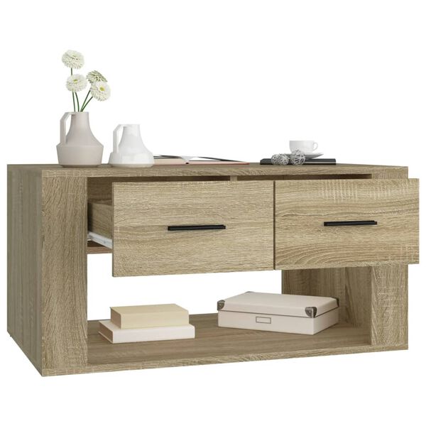 vidaXL Τραπεζάκι Σαλονιού Sonoma Δρυς 80x50x40 εκ. Επεξεργασμένο Ξύλο
