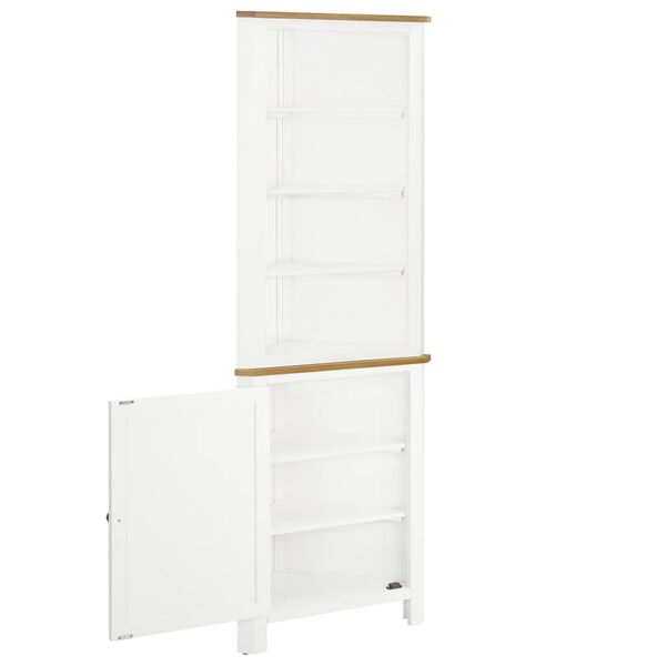 vidaXL Έπιπλο/Ντουλάπι Γωνιακό 59 x 36 x 180 εκ. από Μασίφ Ξύλο Δρυός