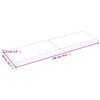 vidaXL Ράφι Τοίχου Σκούρο Καφέ 180x50x(2-6) εκ. Επεξ. Μασίφ Ξύλο Δρυός