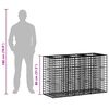 vidaXL &Alpha;&nu;&alpha;&sigma;&eta;&kappa;&omega;&mu;έ&nu;&omicron; &kappa;&rho;&epsilon;&beta;ά&tau;&iota; gabion &Alpha;&sigma;&eta;&mu;ί 130 x 50 x 80 cm