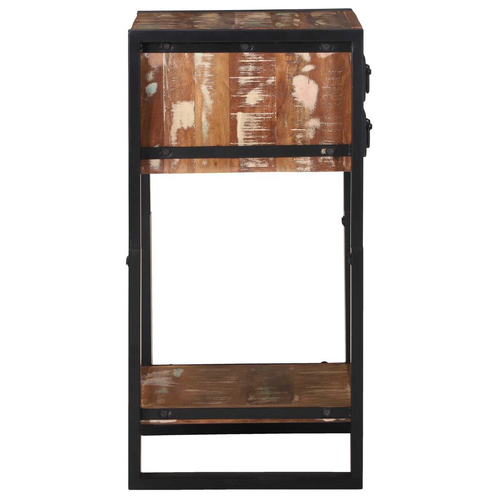 vidaXL Κομοδίνο Πολύχρωμο 40x40x80 εκ. Μασίφ Ανακυκλωμένο Ξύλο