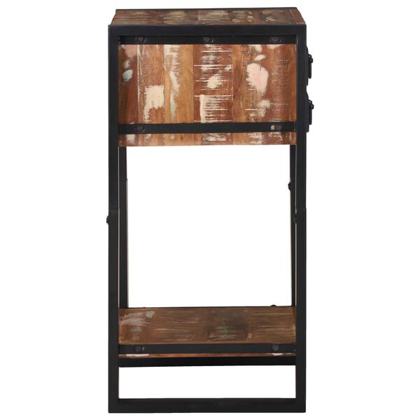 vidaXL Κομοδίνο Πολύχρωμο 40x40x80 εκ. Μασίφ Ανακυκλωμένο Ξύλο