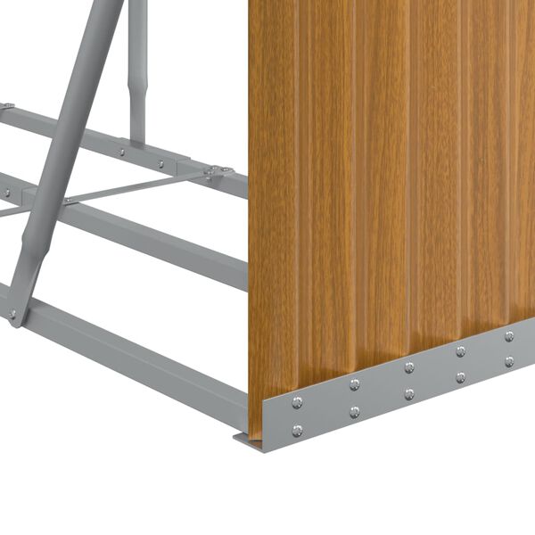 vidaXL Ξυλοθήκη Αν. Καφέ 300x45x100 εκ. από Γαλβανισμένο Ατσάλι