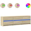 vidaXL Έ&pi;&iota;&pi;&lambda;&omicron; &Tau;&eta;&lambda;&epsilon;ό&rho;&alpha;&sigma;&eta;&sigmaf; &mu;&epsilon; LED Sonoma &Delta;&rho;&upsilon;&sigmaf; 180x34x50 &epsilon;&kappa;. &Epsilon;&pi;&epsilon;&xi;. &Xi;ύ&lambda;&omicron;