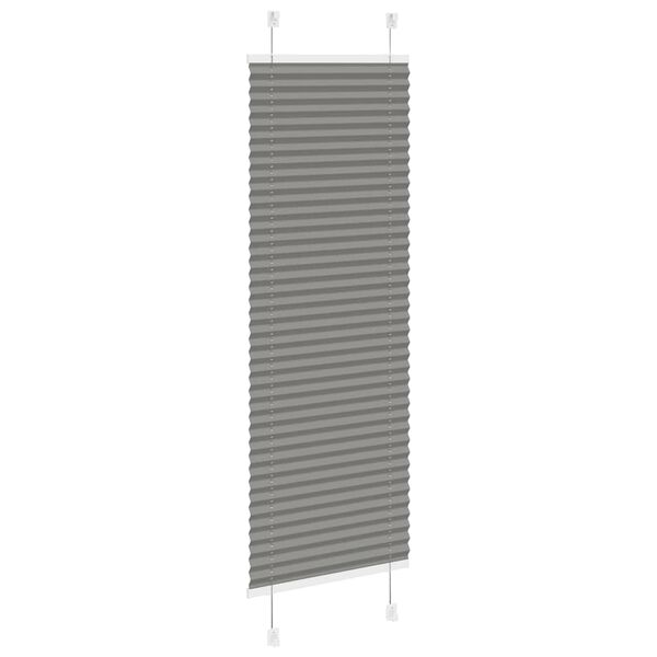 vidaXL Πλισέ περσίδα Ανθρακί 45x150 cm Πλάτος υφάσματος 44,4 cm