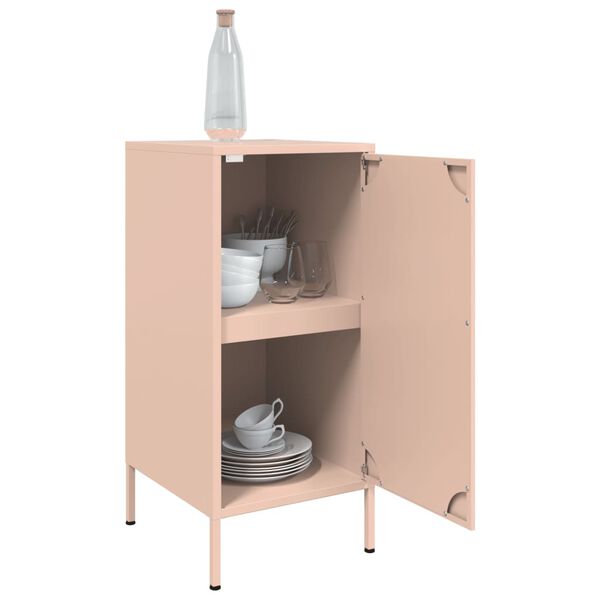 vidaXL Ντουλάπι Ροζ 36 x 39 x 79 εκ. από Χάλυβα