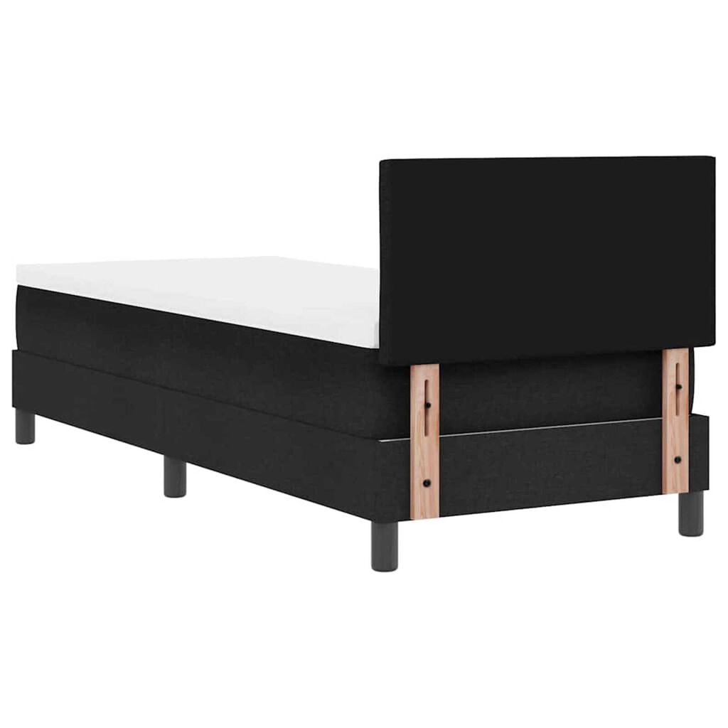 vidaXL Κρεβάτι με ελατήρια με στρώμα Μαύρο 80 x 200 cm ύφασμα