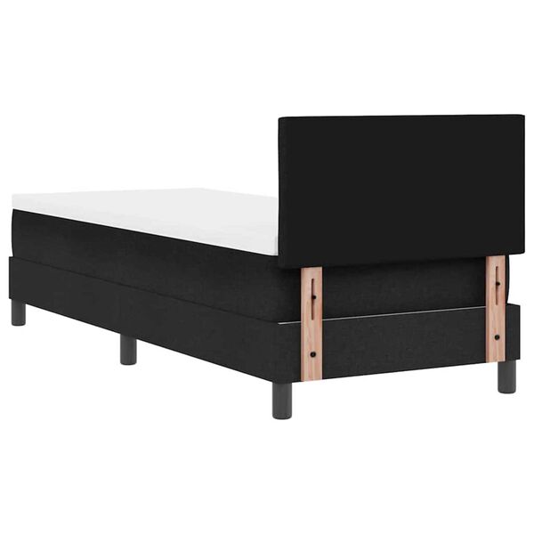 vidaXL Κρεβάτι με ελατήρια με στρώμα Μαύρο 80 x 200 cm ύφασμα