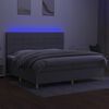 vidaXL &Kappa;&rho;&epsilon;&beta;ά&tau;&iota; Boxspring &mu;&epsilon; &Sigma;&tau;&rho;ώ&mu;&alpha; & LED &Alpha;&nu;.&Gamma;&kappa;&rho;&iota; 200x200&epsilon;&kappa;. &Upsilon;&phi;&alpha;&sigma;&mu;ά&tau;&iota;&nu;&omicron;