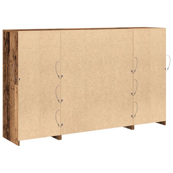 Μπουφές vidaXL με LED Φώτα Παλαιό Ξύλο 163x37x100 cm Κατασκευασμένο Ξύλο