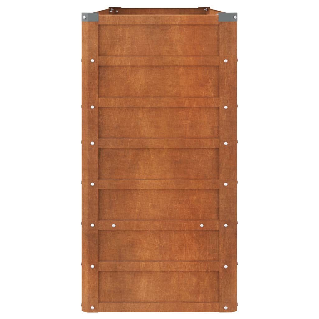 vidaXL Ζαρντινιέρα Σκουριασμένο 160x40x77 εκ. Ατσάλι Σκληρυθέν Αέρα