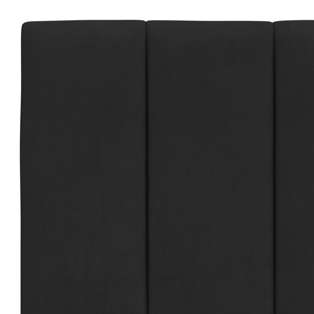 vidaXL Κρεβάτι με Στρώμα Μαύρο 180x200 εκ. Βελούδινο