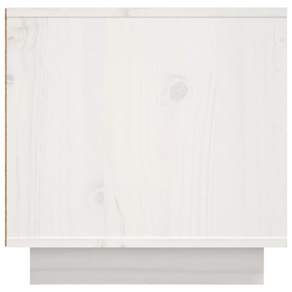 vidaXL Έπιπλο Τηλεόρασης Λευκό 156 x 40 x 40 εκ. από Μασίφ Ξύλο Πεύκου