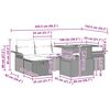 vidaXL Σετ Καναπέ Κήπου 7 pcs Γκρι συνθετικό ρατάν